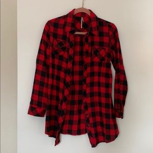 Red and black plaid shirt